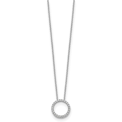 14K White Gold True Origin 1/4 Carat Lab Grown Diamond Vs Def 18 Inch Eternity Pendant Necklace