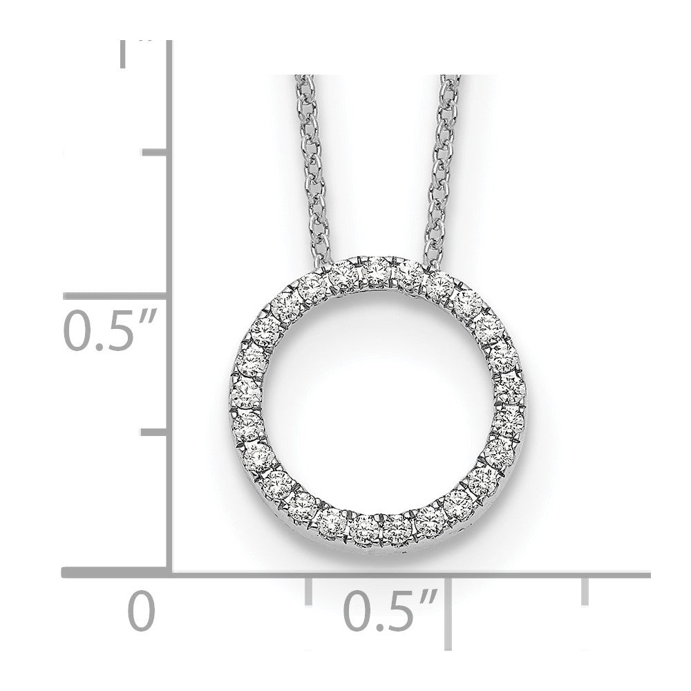 14K White Gold True Origin 1/4 Carat Lab Grown Diamond Vs Def 18 Inch Eternity Pendant Necklace