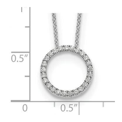 14K White Gold True Origin 1/4 Carat Lab Grown Diamond Vs Def 18 Inch Eternity Pendant Necklace