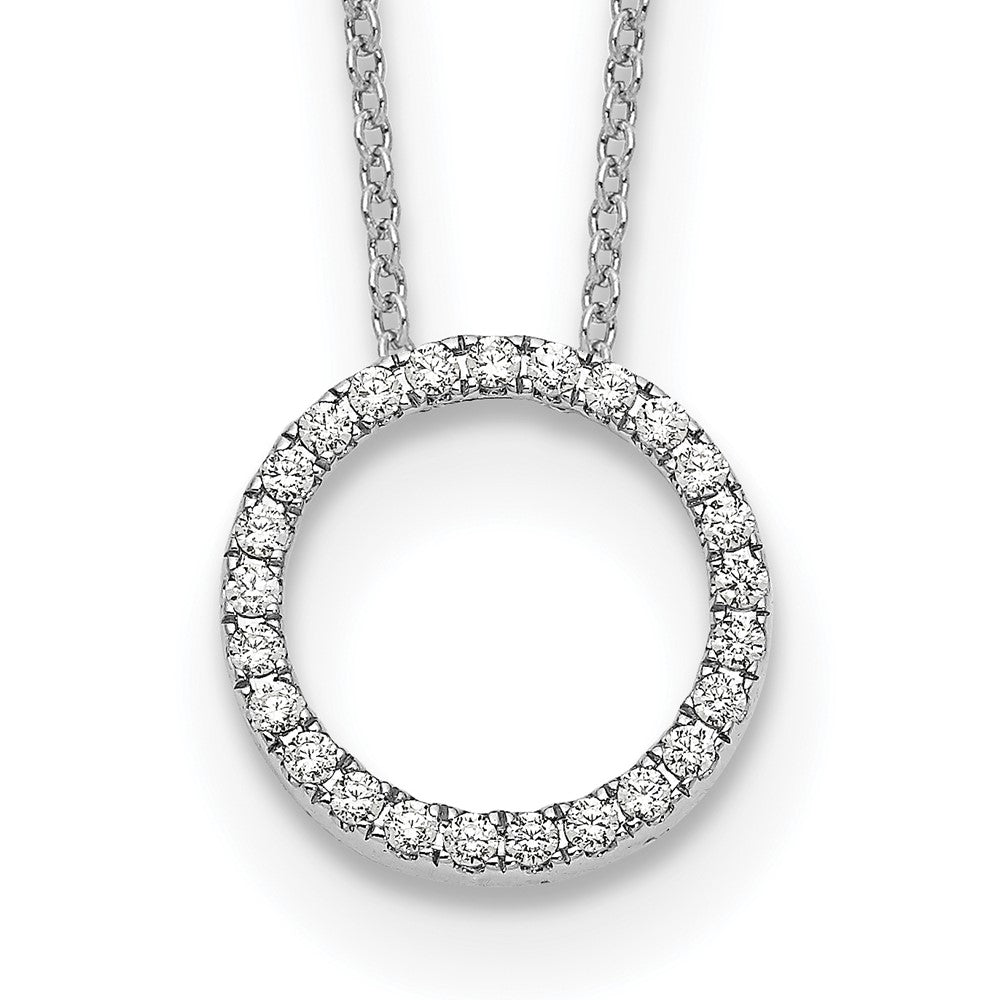 14K White Gold True Origin 1/4 Carat Lab Grown Diamond Vs Def 18 Inch Eternity Pendant Necklace