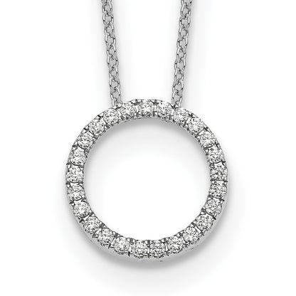 14K White Gold True Origin 1/4 Carat Lab Grown Diamond Vs Def 18 Inch Eternity Pendant Necklace