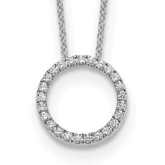 14K White Gold True Origin 1/4 Carat Lab Grown Diamond Vs Def 18 Inch Eternity Pendant Necklace