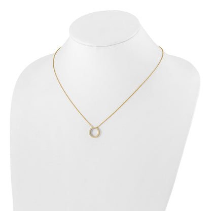 14K Yellow Gold True Origin 1/4 Carat Lab Grown Diamond Vs Def 18 Inch Eternity Pendant Necklace