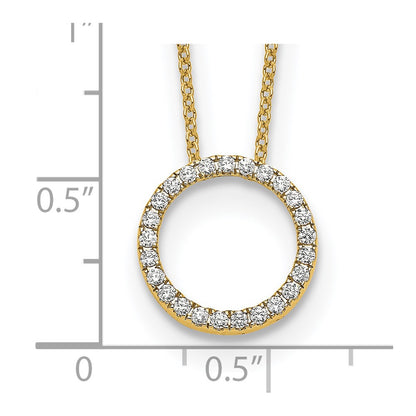 14K Yellow Gold True Origin 1/4 Carat Lab Grown Diamond Vs Def 18 Inch Eternity Pendant Necklace