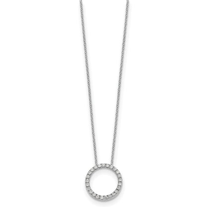 14K White Gold True Origin 1/2 Carat Lab Grown Diamond Vs Def 18 Inch Eternity Pendant Necklace