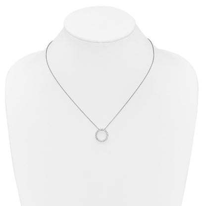 14K White Gold True Origin 1/2 Carat Lab Grown Diamond Vs Def 18 Inch Eternity Pendant Necklace