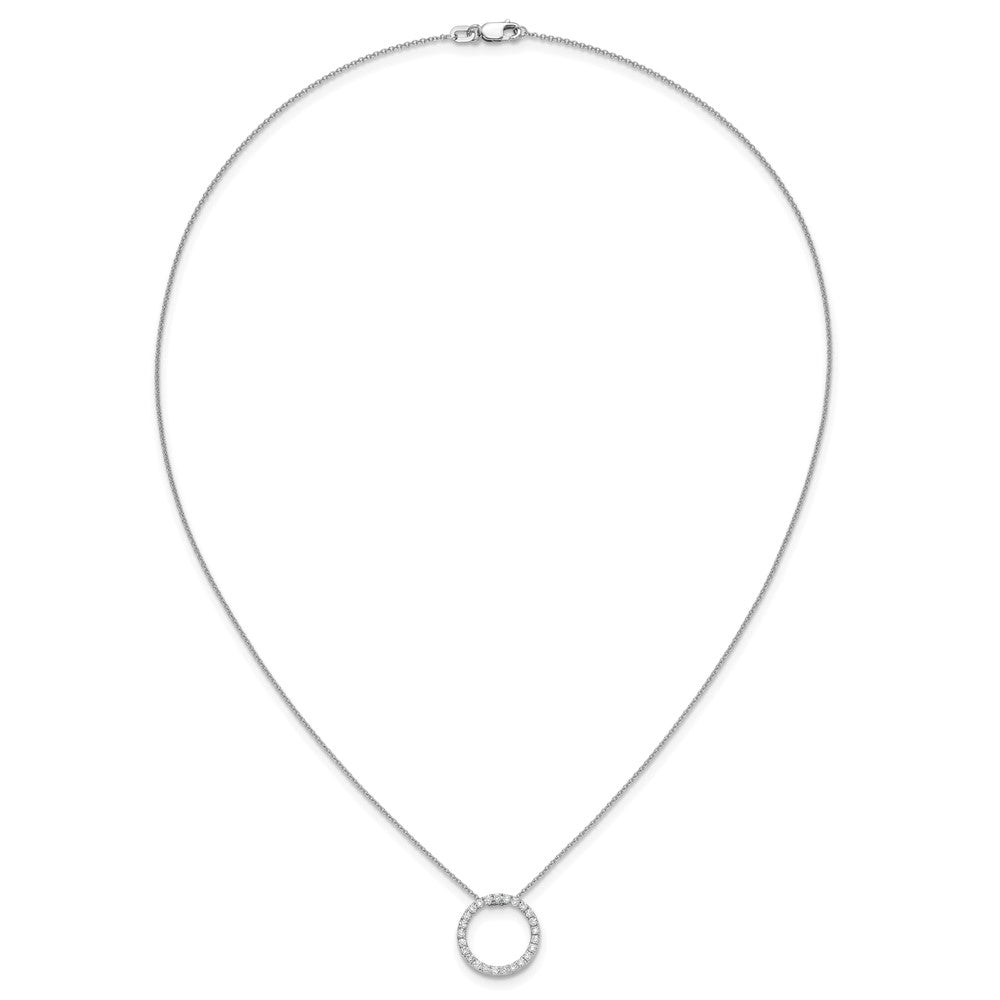 14K White Gold True Origin 1/2 Carat Lab Grown Diamond Vs Def 18 Inch Eternity Pendant Necklace