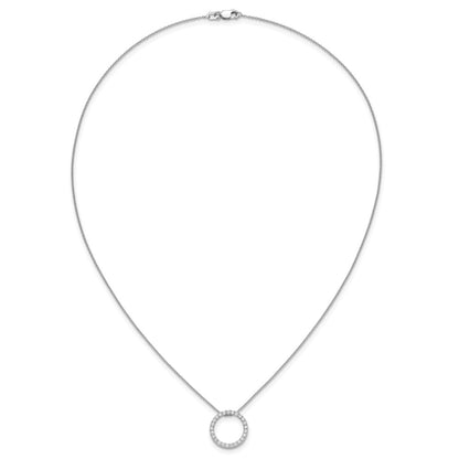 14K White Gold True Origin 1/2 Carat Lab Grown Diamond Vs Def 18 Inch Eternity Pendant Necklace