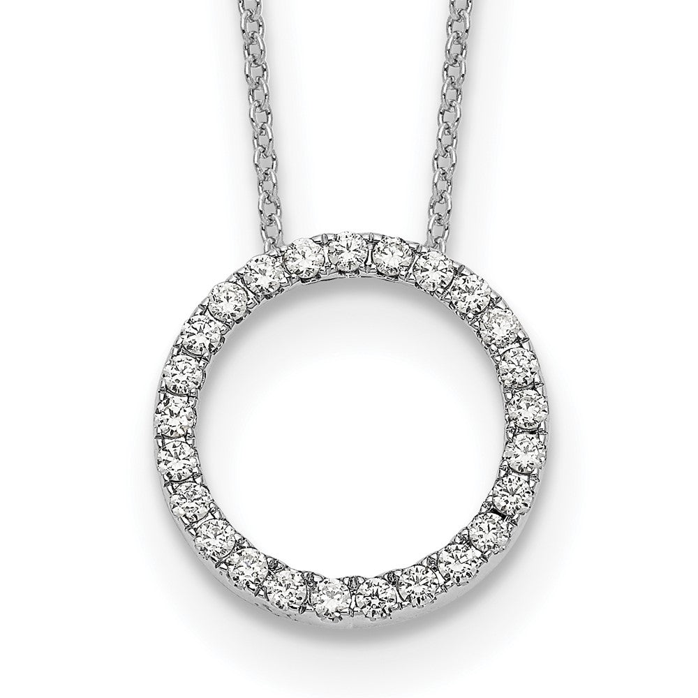 14K White Gold True Origin 1/2 Carat Lab Grown Diamond Vs Def 18 Inch Eternity Pendant Necklace