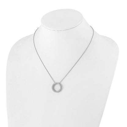 14K White Gold True Origin 1 Carat Lab Grown Diamond Vs Def 18 Inch Eternity Pendant Necklace