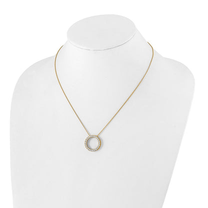 14K Yellow Gold True Origin 1 Carat Lab Grown Diamond Vs Def 18 Inch Eternity Pendant Necklace