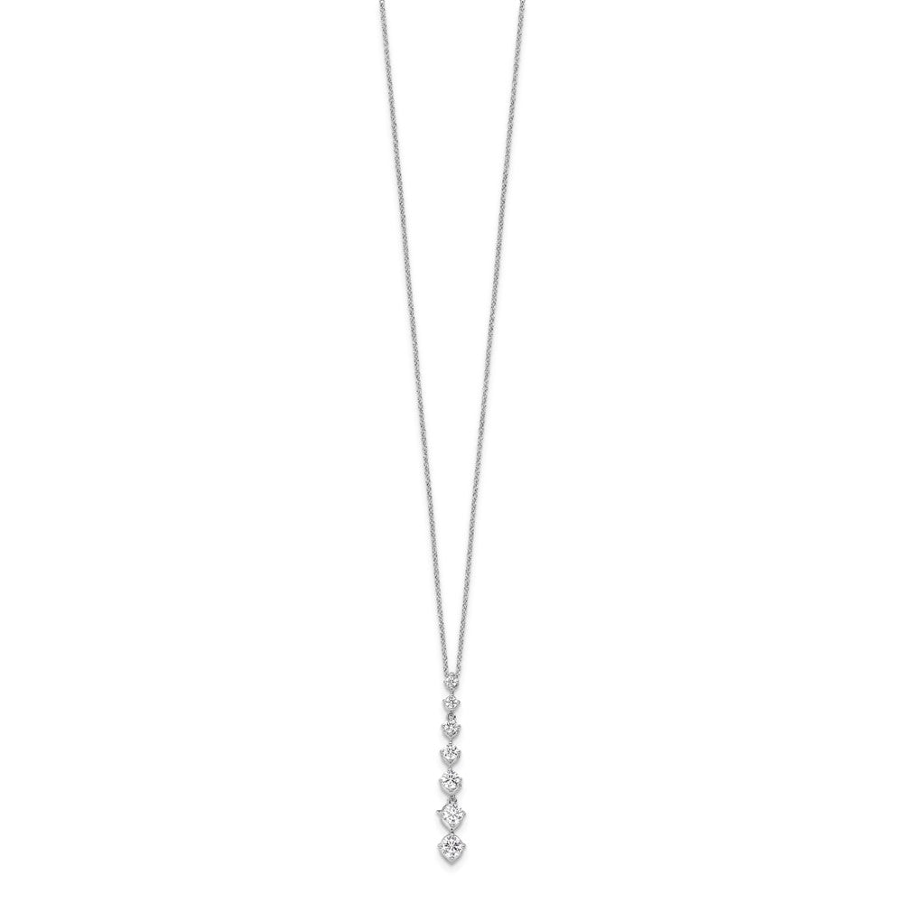 14K White Gold True Origin 1 Carat Lab Grown Diamond Vs Def 18 Inch Seven Stone Pendant Necklace