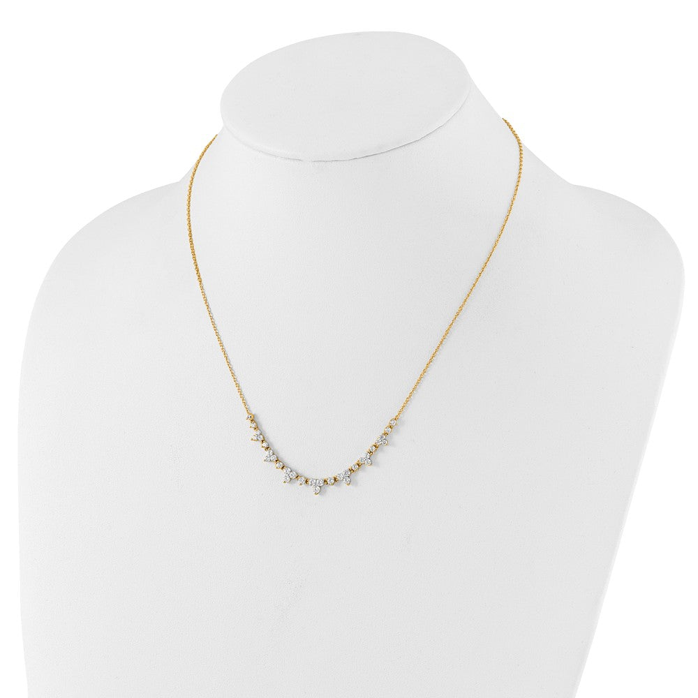 14K Yellow Gold True Origin 1 1/2 Carat Lab Grown Diamond Vs Def 18 Inch Necklace