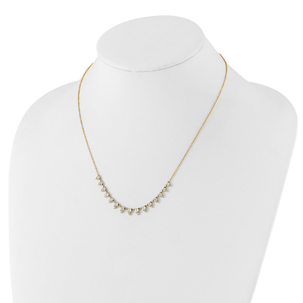 14K Yellow Gold True Origin 2 Carat Lab Grown Diamond Vs Def 18 Inch Necklace