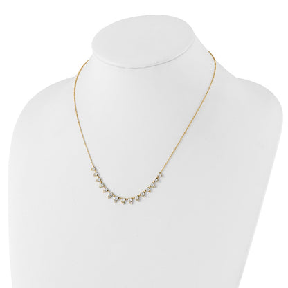 14K Yellow Gold True Origin 2 Carat Lab Grown Diamond Vs Def 18 Inch Necklace
