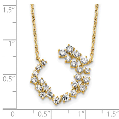 14K Yellow Gold True Origin 1 Carat Lab Grown Diamond Vs Def 18 Inch Fashion Necklace