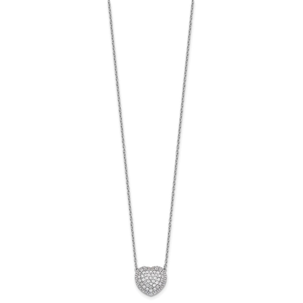 14K White Gold True Origin 3/4 Carat Lab Grown Diamond Vs Def 18 Inch Heart Necklace