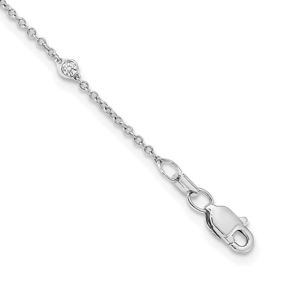 14K White Gold True Origin 3/8 Carat Lab Grown Diamond Vs+ F+ Sixteen Station 16 Inch Necklace