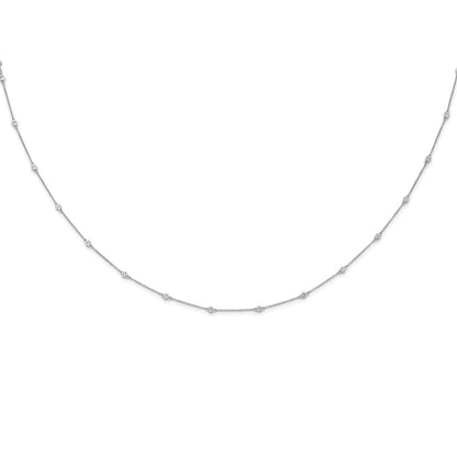 14K White Gold True Origin 3/8 Carat Lab Grown Diamond Vs+ F+ Sixteen Station 16 Inch Necklace