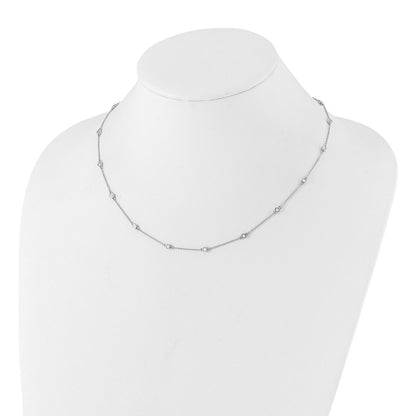 14K White Gold True Origin 1/2 Carat Lab Grown Diamond Vs+ F+ Eighteen Station 18 Inch Necklace