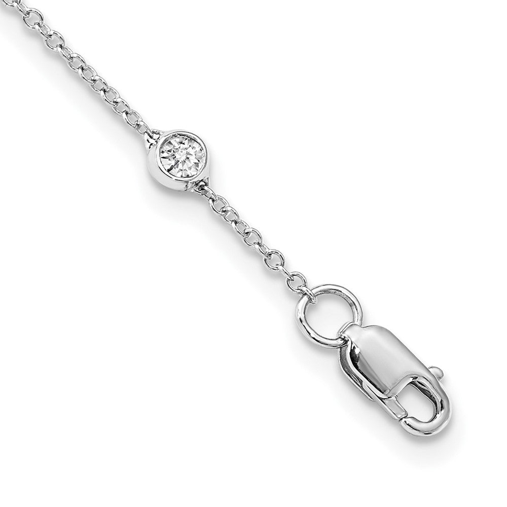 14K White Gold True Origin 1 1/6 Carat Lab Grown Diamond Vs+ F+ Eighteen Station 18 Inch Necklace