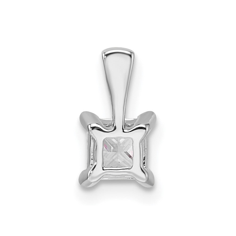 14k White Gold 1/2 Ct. Lab Grown Diamond VS/SI+ G+ 18 inch 4 Prong Pendant Necklace