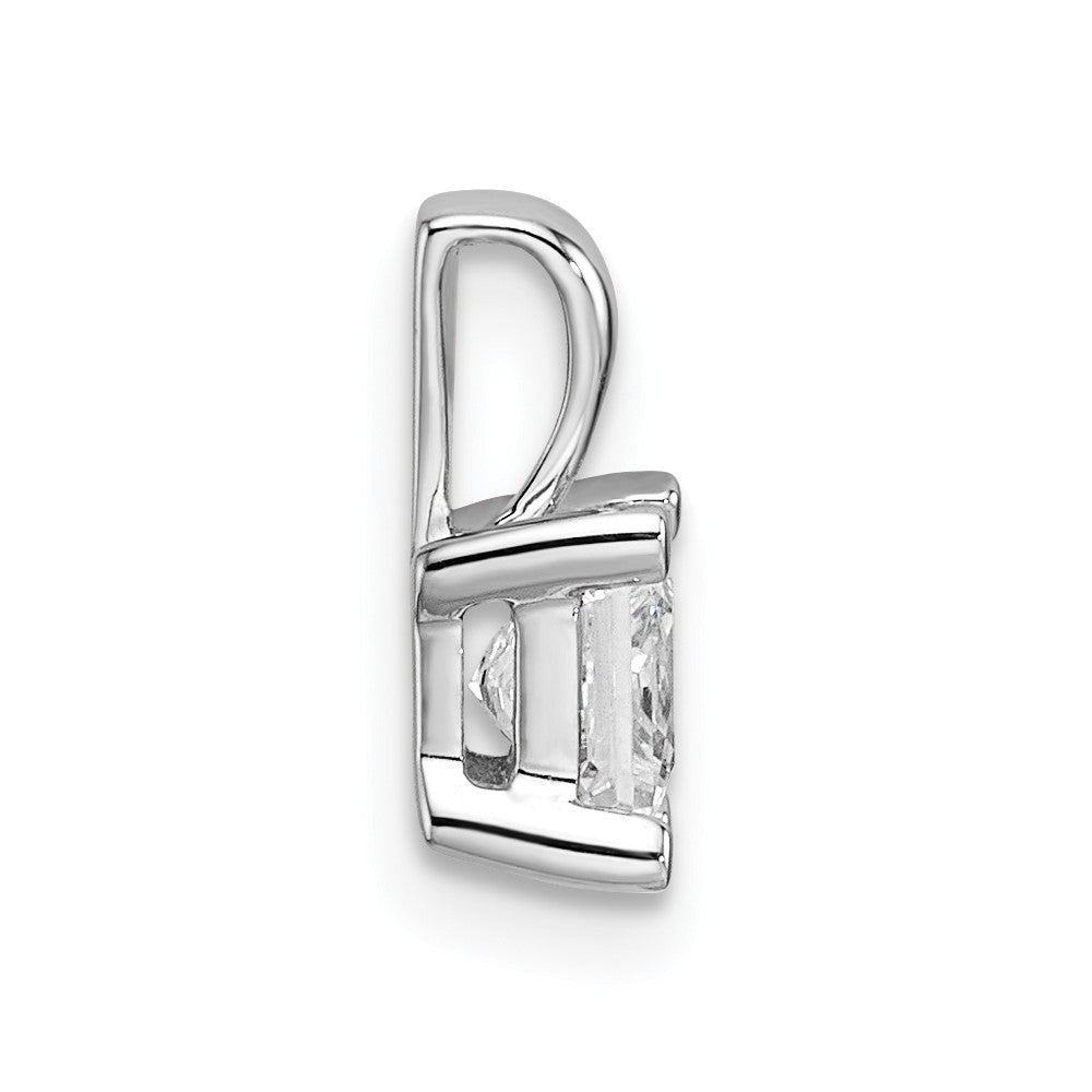 14k White Gold 3/4 Ct. Lab Grown Diamond VS/SI+ G+ 18 inch 4 Prong Pendant Necklace