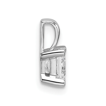 14k White Gold 3/4 Ct. Lab Grown Diamond VS/SI+ G+ 18 inch 4 Prong Pendant Necklace