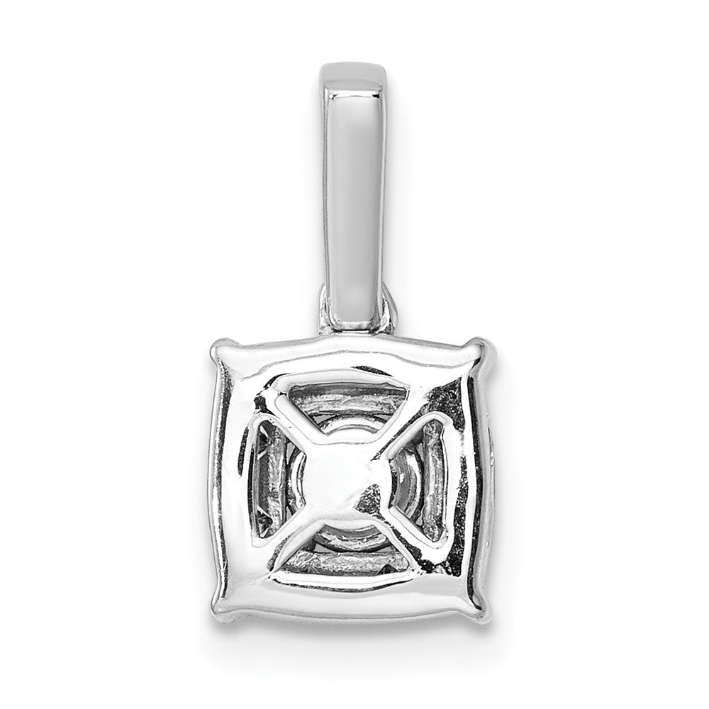 14k White Gold 1/2 Ct. Lab Grown Diamond VS/SI+ G+ Complete Square Pendant