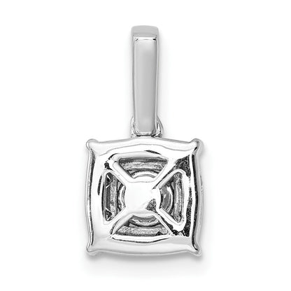 14k White Gold 1/2 Ct. Lab Grown Diamond VS/SI+ G+ Complete Square Pendant