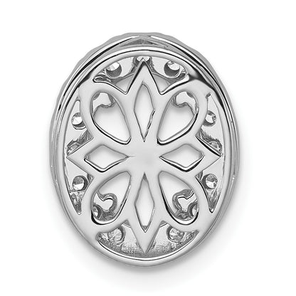 14k White Gold 2 1/2 Ct. Lab Grown Diamond VS/SI+ G+ Halo Chain Slide Pendant