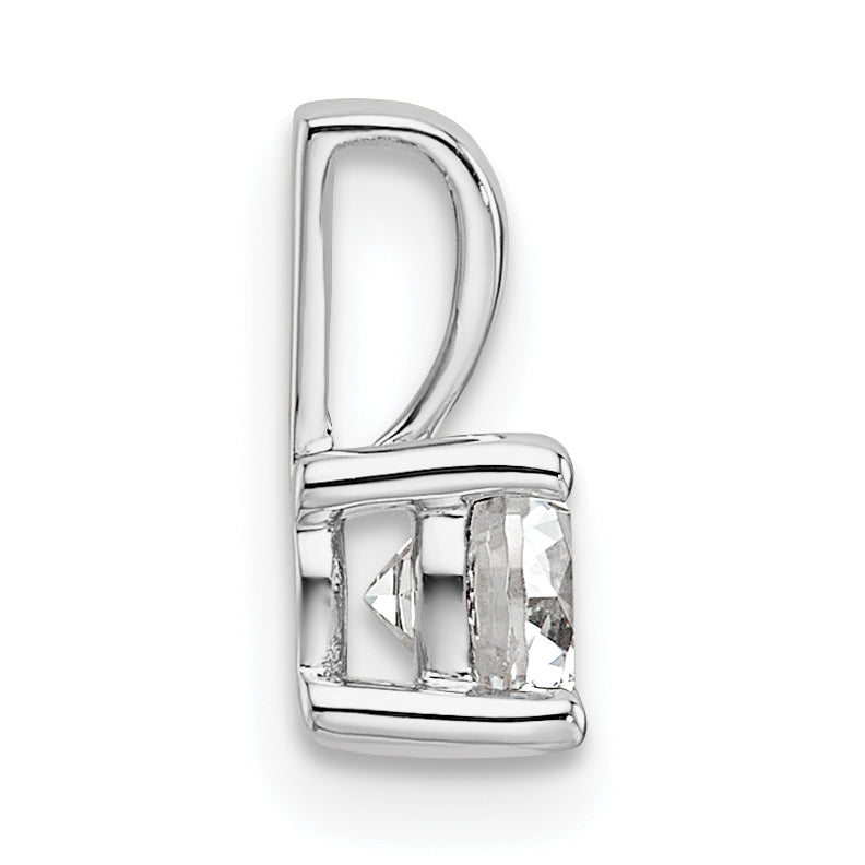 14k White Gold 14k White Gold 1/2 carat Lab Grown Diamond VS+ F+ Round Complete Four Prong Pendant