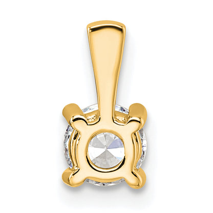 14k Yellow Gold 1/2 Ct. Certified Lab Grown Diamond VS/SI+ G+ Round Four Prong Pendant