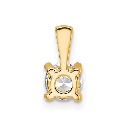 14k Yellow Gold 1/2 Ct. Certified Lab Grown Diamond VS/SI+ G+ Round Complete Four Prong Pendant
