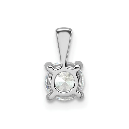 14k White Gold 3/4 Ct. Certified Lab Grown Diamond VS/SI+ G+ Round Complete Four Prong Pendant