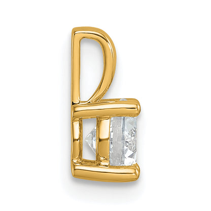 14k Yellow Gold 3/4 Ct. Certified Lab Grown Diamond VS/SI+ G+ Round Four Prong Pendant