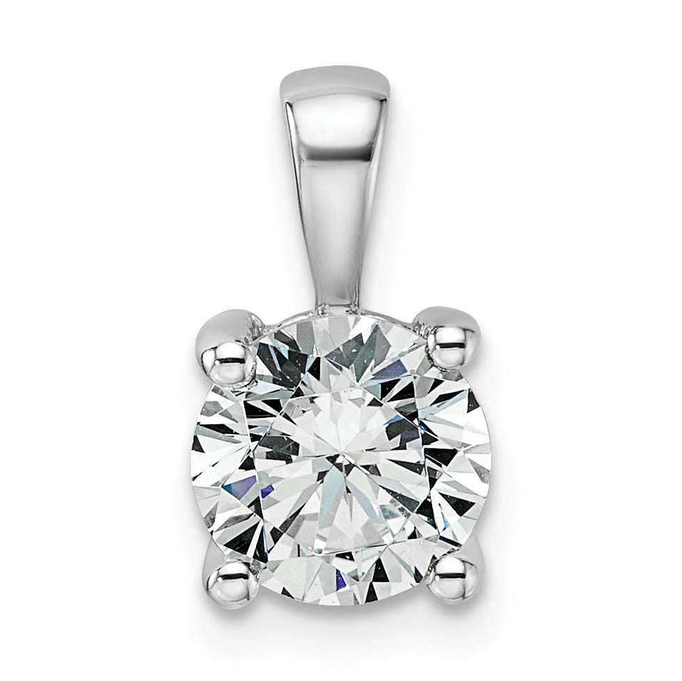 14k White Gold 14k White Gold 1 1/2 carat Lab Grown Diamond VS+ F+ Round Complete Four Prong Pendant