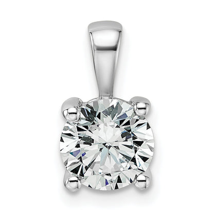 14k White Gold 14k White Gold 1 1/2 carat Lab Grown Diamond VS+ F+ Round Complete Four Prong Pendant
