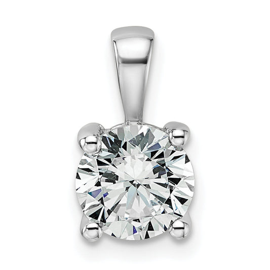 14k White Gold 14k White Gold 1 1/2 carat Lab Grown Diamond VS+ F+ Round Complete Four Prong Pendant