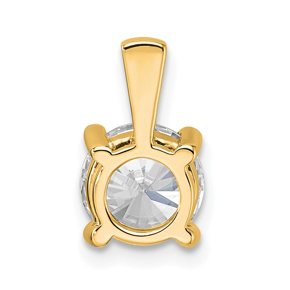 14k Yellow Gold 1 1/2 Ct. Certified Lab Grown Diamond VS/SI+ G+ Round Four Prong Pendant