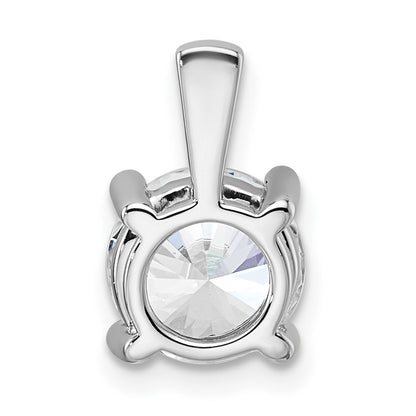 14k White Gold 2 Ct. Lab Grown Diamond VS/SI+ G+ Round Four Prong Pendant