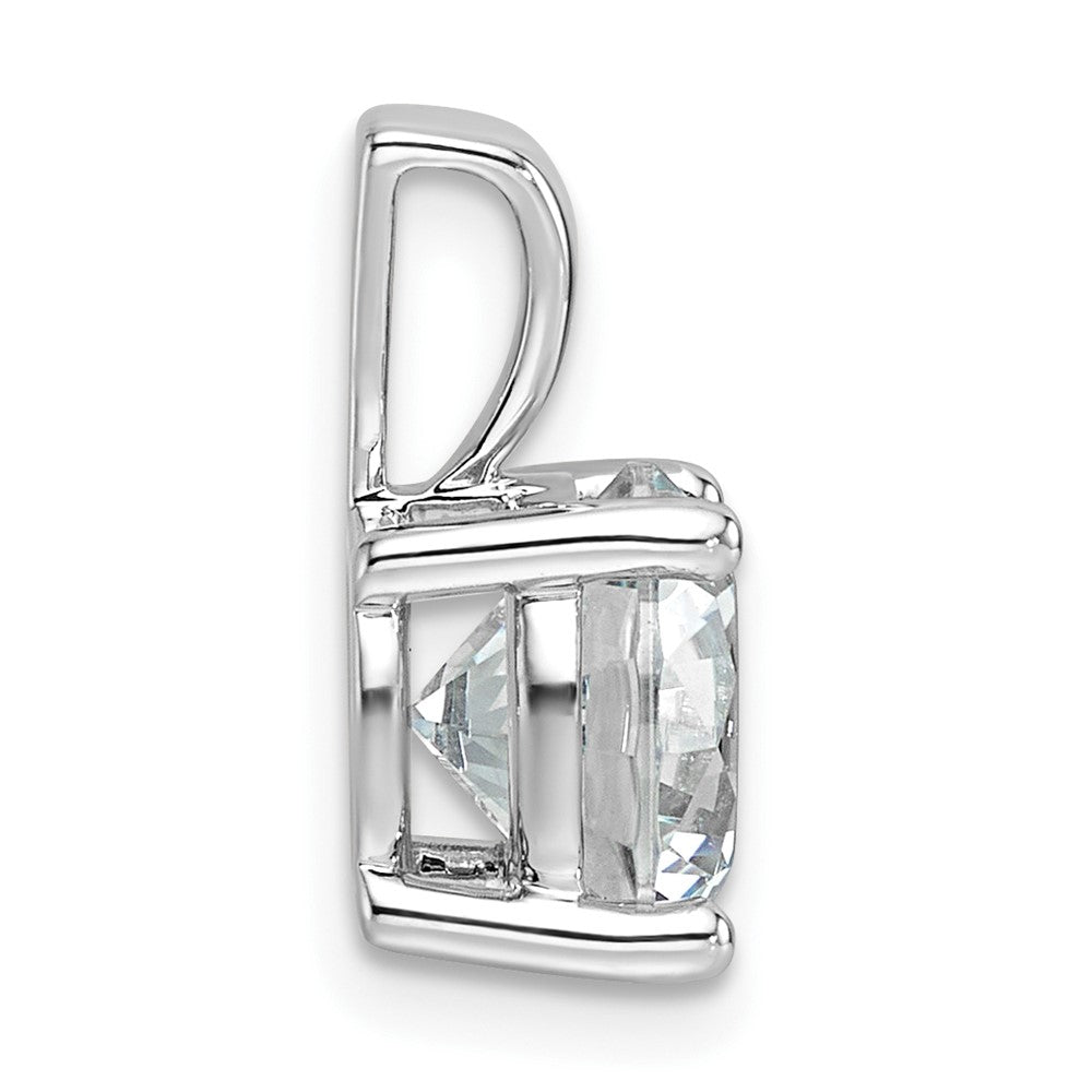 14k White Gold 2 1/2 Ct. Certified Lab Grown Diamond VS/SI+ G+ Round Four Prong Pendant