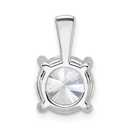 14k White Gold 2 1/2 Ct. Certified Lab Grown Diamond VS/SI+ G+ Round Four Prong Pendant