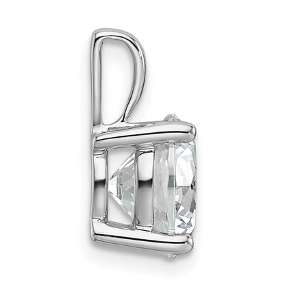 14k White Gold 3 Ct. Lab Grown Diamond VS/SI+ G+ Round Four Prong Pendant