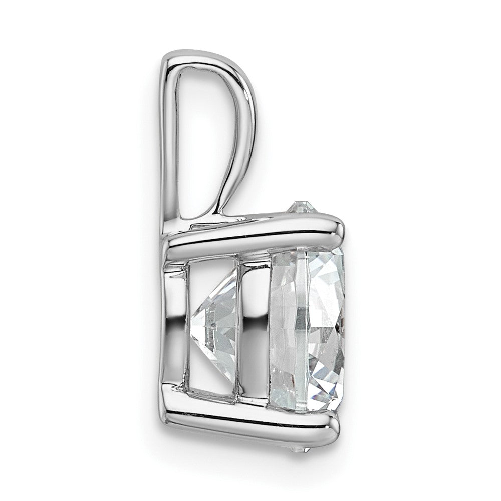 14k White Gold 3 Ct. Certified Lab Grown Diamond VS/SI+ G+ Round Complete Four Prong Pendant
