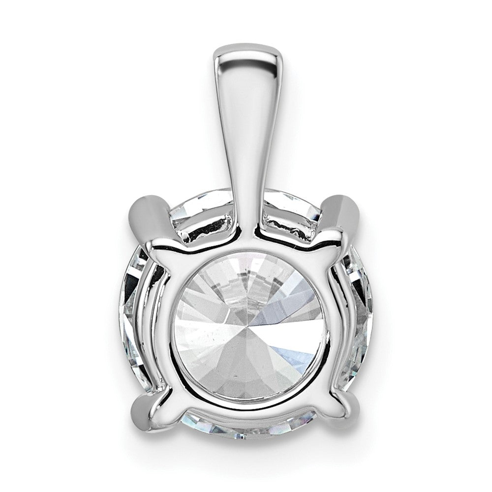 14k White Gold 3 Ct. Lab Grown Diamond VS/SI+ G+ Round Four Prong Pendant