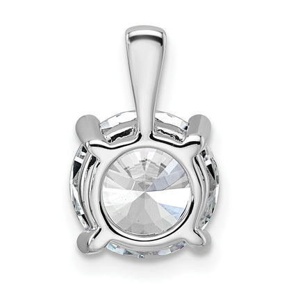 14k White Gold 3 Ct. Certified Lab Grown Diamond VS/SI+ G+ Round Complete Four Prong Pendant
