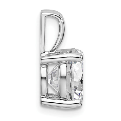 14k White Gold 4 Ct. Certified Lab Grown Diamond VS/SI+ G+ Round Four Prong Pendant