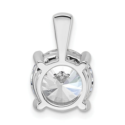 14K White Gold 4 Carat Certified Lab Grown Diamond Vs+ F+ Round Complete Four Prong Pendant