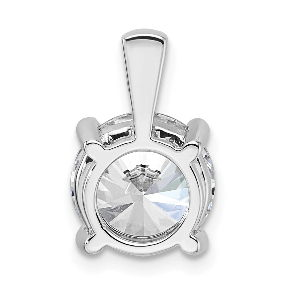 14k White Gold 4 Ct. Certified Lab Grown Diamond VS/SI+ G+ Round Four Prong Pendant